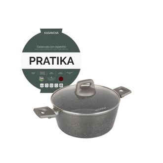 KASANOVA Casseruola 24 cm con coperchio Pratika