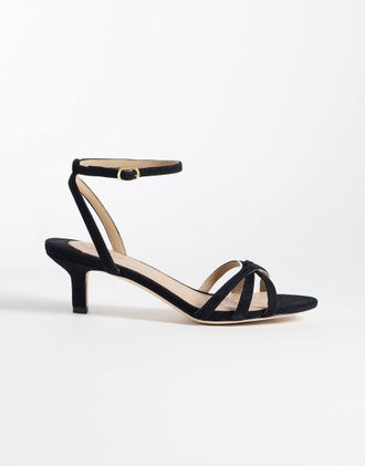 Ralph Lauren Sandali con tacco e listini neri-Nero