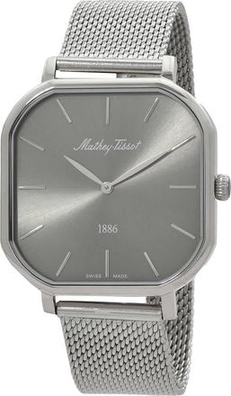 Mathey-Tissot Monsoon Square Quartz Silver Dial Mens Watch H7917AS