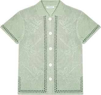 Calle Del Mar Camicia Garden Party a maniche corte - Verde