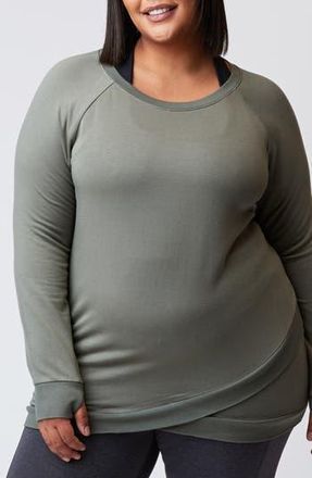 Threads 4 Thought Feather Fleece Long Sleeve Tunic Top in Heather Ranger Green at Nordstrom Rack, Size 1 X