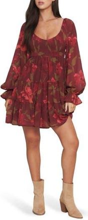 Flying Tomato Billowy Sleeve Minidress in Burgundy at Nordstrom Rack, Size Medium