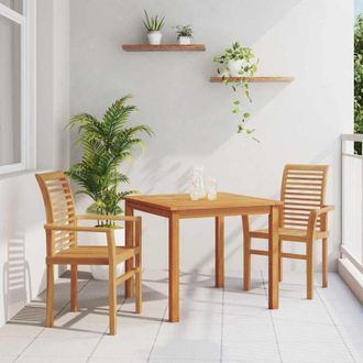 vidaXL Vidaxl - Silla De Jard&iacute;n Apilable Marr&oacute;n 62.5 X 54.5 X 95.5 Cm