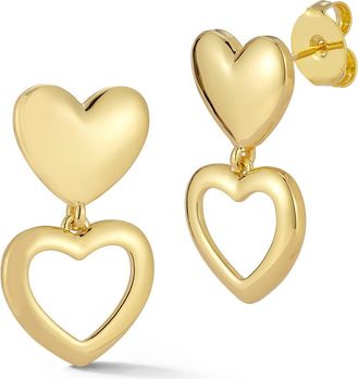 Sphera Milano Heart Drop Earrings in Gold at Nordstrom Rack