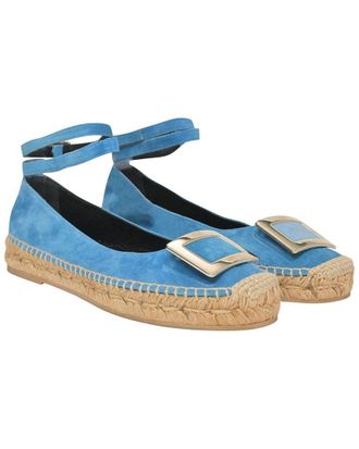 Roger Vivier Womens Suede Ankle Strap Espadrille (Authentic Pre-Loved)