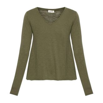 American Vintage Jacksonville Top met lange mouwen - Dames - Longsleeves - Groen - XS - Katoen - Tops