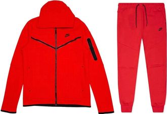 Nike Mens Nike Logo Printing Solid Color Hooded Jacket Red CU4489-657