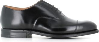 Churchs Zwarte Oxford platte schoenen - Heren - Nette schoenen - Zwart - 45 EU - Leer - Schoenen