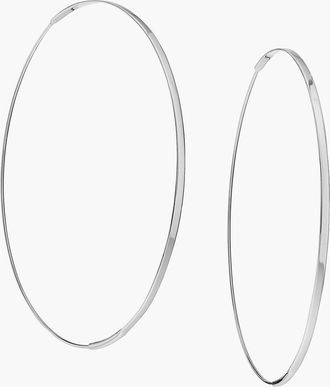 Lana Jewelry 14K Gold Large Flat Magic Hoop Earrings in White Gold at Nordstrom