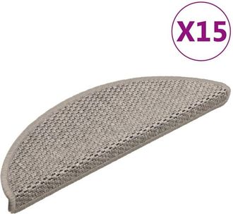 vidaXL Vidaxl - Alfombrillas Autoadhesivas Sisal 15 Uds Plateado 56x17x3 Cm