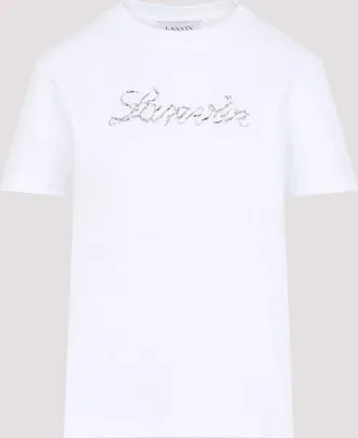 Lanvin geborduurd scriptlogo T-shirt