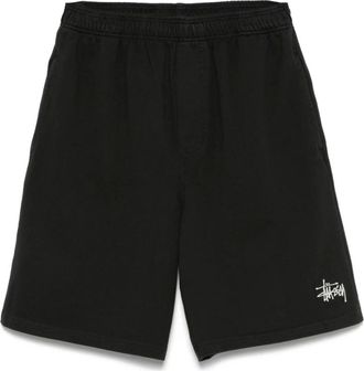 St&uuml;ssy Casual Shorts, male, Black, Size: XL Black Shorts with Embroidered Logo