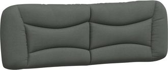 vidaXL Cabecero De Cama Acolchado Hvar Tela Gris Oscuro 152 Cm Vidaxl