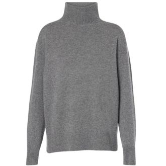 Max Mara High Neck Kasjmier Trui - Dames - Cashmere truien - Grijs - S - Kasjmier - Truien & Vesten