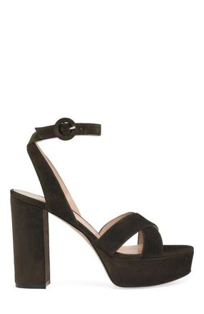 Gianvito Rossi Sabrina Sandals in Green Suede at Nordstrom, Size 39.5