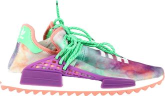 adidas Pharrell x Adidas NMD Hu Trail Holi Sneakers in Flashgroen en Labpaars Polyester