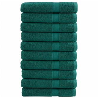 vidaXL Toallas Premium Solund 10 Unidades Verde 100x200 Cm 600 Gsm Vidaxl
