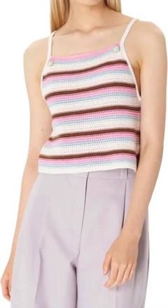 Tara Jarmon Piambello Knit Tank Top In Rose
