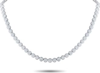 Luxury Bazaar 18K White Gold 17.50ct Diamond Necklace ANK-19670