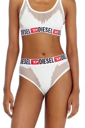 Diesel Briefs with sheer devor&eacute; effect - Panties - Woman - White