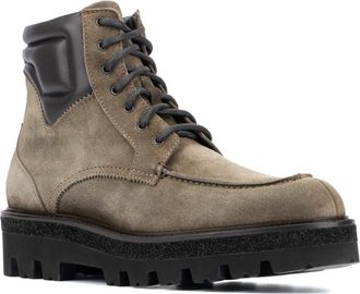 Aquatalia Fortino Water Repellent Boot in Flint/Dark Brown at Nordstrom, Size 9