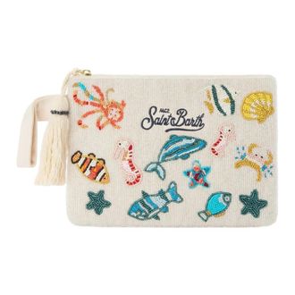 MC2 Saint Barth Clutches, female, White, Size: ONE SIZE Aline Clutch