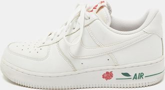 Nike White Leather Dunk Low Lace Up Sneakers