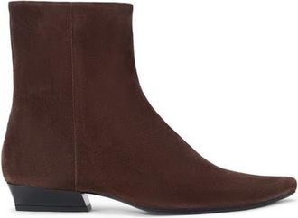 Staud Wally Flat Ankle Boot in Espresso Distressed at Nordstrom, Size 41.5
