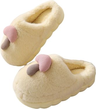 Generic Womens Memory Foam Slippers - Winter Slippers for Women Indoor, Cute Fluffy House Slipper Soft and Comfortable Thermal Slipper Casual Bedroom Shoes Li