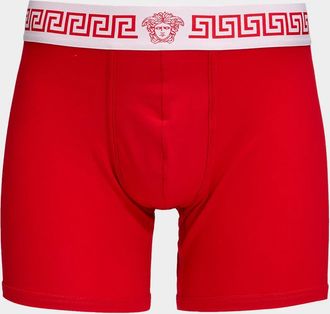 Versace Men & apos;s Medusa Head Greca Boxer Briefs