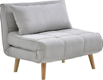 Vente-Unique Poltrona letto in tessuto Grigio chiaro - CHILA