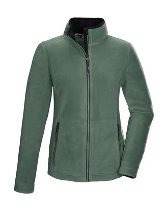 Killtec Fleecejacke KILLTEC KOW 3 WMN FLC JCKT, Damen, Gr. 38, graugr&uuml;n, Obermaterial: 100% Polyester, Jacken Fleecejacke, Fleecejacke mit Stretch, Kinnschutz