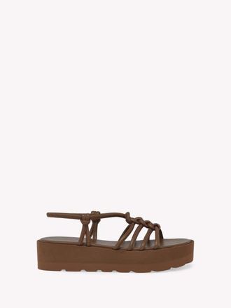 Gianvito Rossi Hebe Sandal in Brown Nappa at Nordstrom, Size 39.5