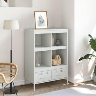 Berkfield Home Highboard White 68x39x101.5 cm Steel