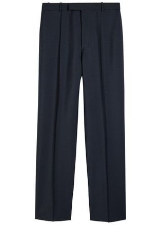 Jil Sander Straight-leg Wool-blend Trousers - Dark Blue - 48 (IT48 / M)