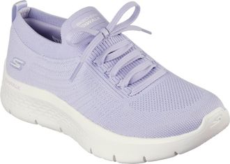 Skechers Womens Knit Fixed Lace Slip On Trainers in Lavender - Purple - Size UK 3.5