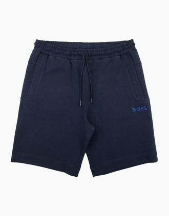 HUGO BOSS Mens Hugo Boss Headlo 1 Embroidered Logo Shorts Navy 402 - Black - Size: 37/36/32
