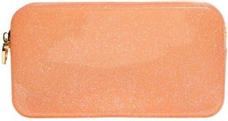 Stoney Clover Lane Small Glitter Clear Pouch in Peach at Nordstrom
