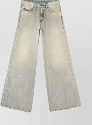 Diesel wide leg frayed hem trousers