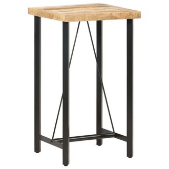 Berkfield Home Bar Table 60x60x107 cm Rough Mango Wood in Brown | Size: 60 x 60 x 107 cm