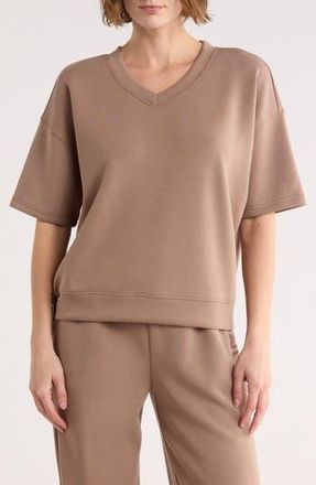 Yogalicious Sandwashed Softlite Short Sleeve Top in Washed Weathervane at Nordstrom Rack, Size X-Large