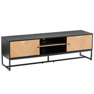 Oviala Mueble de TV de 160 cm en roble melaminado