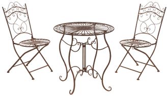 Clp Conjunto De Muebles De Jard&iacute;n Indra Marr&oacute;n Antiguo