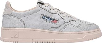 Autry Sneakers, female, White, 5 UK, Low Suede Trainers White Pink