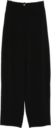 Elisabetta Franchi Wijde Broek - Dames - Wijde Broeken - Zwart - XS - Broeken