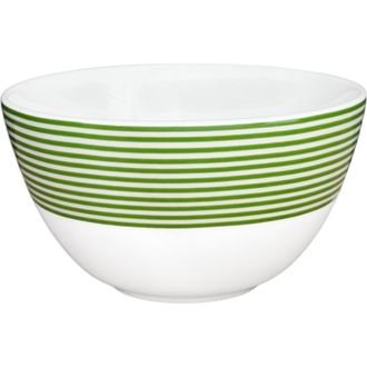 Caskata Newport Verde Stripe Cereal Bowl - Porcelain - Set 4 in Green at Nordstrom