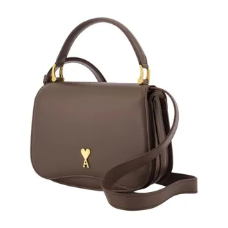 Ami Womens Paris Purse - Ami Leather Brown Calfskin Bags Handbags-Purses