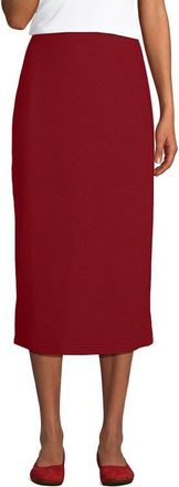 Lands End Starfish Side Zip Midi Skirt in Dark Granite Red at Nordstrom, Size X-Large
