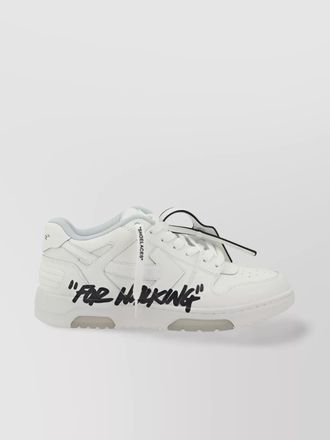 Off-white leather low-top sneakers