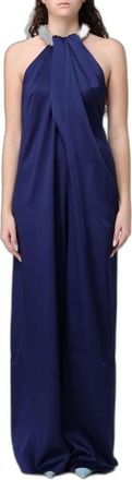 Stella McCartney Abito lungo in raso - - Dresses - Donna - Blu - S
